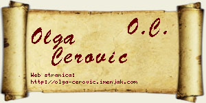 Olga Cerović vizit kartica